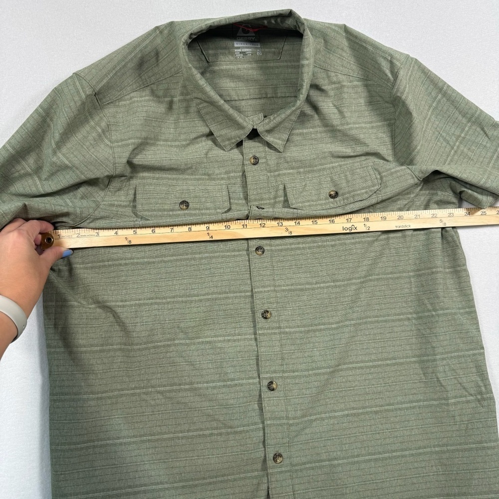 Gerry Shortsleeve Button Down Up Shirt Mens Size XL Green Collared - Picture 6 of 8